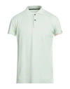 Rrd Man Polo Shirt Light Green Size 36 Cotton, Polyamide, Elastane In Neutral