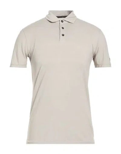 Rrd Man Polo Shirt Light Grey Size 36 Cotton, Polyamide, Elastane In White