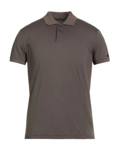 Rrd Man Polo Shirt Military Green Size 36 Polyamide, Elastane In Gray