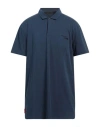 Rrd Man Polo Shirt Navy Size 48 Cotton, Elastane