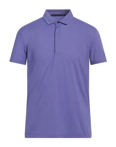 Rrd Man Polo Shirt Purple Size 44 Polyamide, Elastane