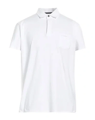 Rrd Man Polo Shirt White Size 44 Cotton, Elastane