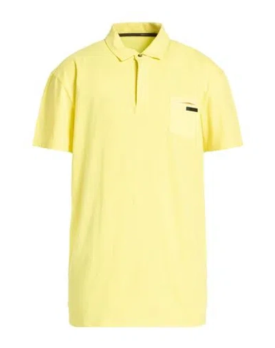 Rrd Man Polo Shirt Yellow Size 48 Cotton, Elastane