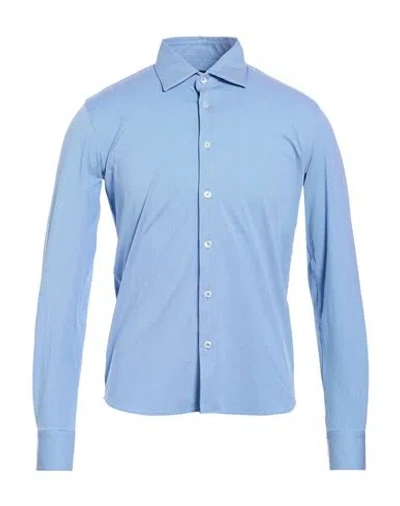 Rrd Man Shirt Azure Size 36 Polyamide, Elastane In Blue