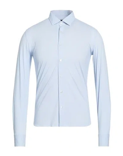 Rrd Man Shirt Azure Size 46 Polyamide, Elastane In Animal Print