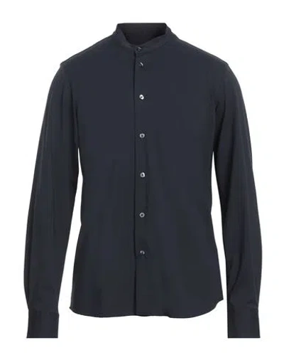 Rrd Man Shirt Midnight Blue Size 16 Polyamide, Elastane In Black