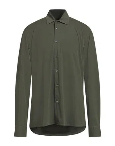 Rrd Man Shirt Military Green Size 17 Polyamide, Elastane