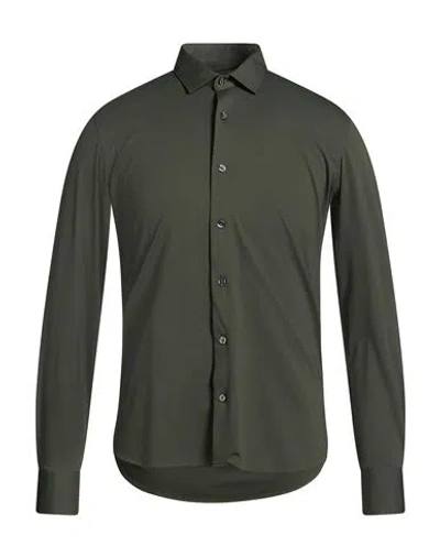 Rrd Man Shirt Military Green Size 36 Polyamide, Elastane