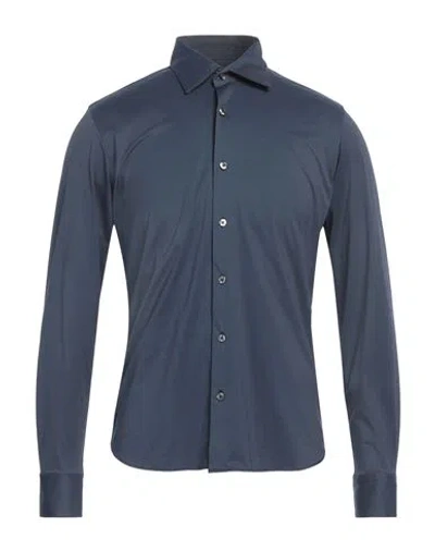 Rrd Man Shirt Navy Blue Size 44 Polyamide, Elastane