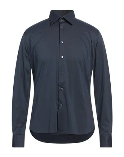 Rrd Man Shirt Navy Size 42 Polyamide, Elastane