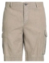 Rrd Man Shorts & Bermuda Shorts Sand Size 36 Linen In Multi
