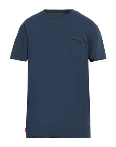 Rrd Man T-shirt Navy Size 42 Cotton, Elastane In Navy Blue