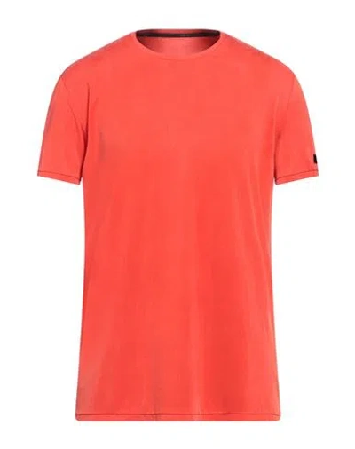 Rrd Man T-shirt Tomato Red Size 42 Cupro, Elastane
