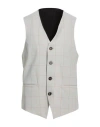 Rrd Man Tailored Vest Light Grey Size 40 Polyester, Elastane In Gray