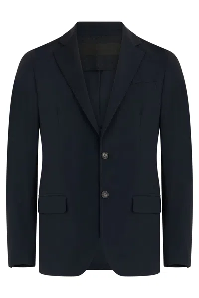 Rrd Men's Single-breasted Straight-cut Jacket With Central Button In Blue