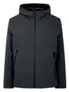 Rrd Minimalist Front-zipper Jacket With Structured Collar In Black