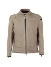 Rrd Zip Biker Jacket In Brown