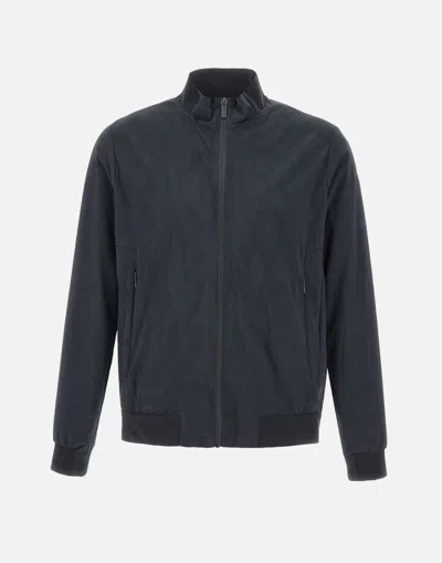 Rrd Nabucco Midnight Blue Velour Jacket In Black