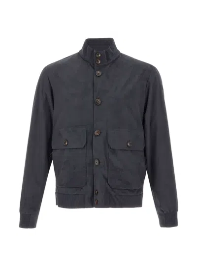 Rrd Nabucco Val Jkt Buttoned Patch-pocket Jacket In Blue