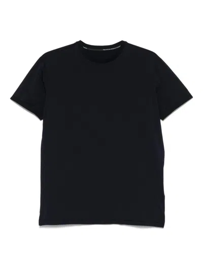 Rrd Navy Blue Crew Neck Short Sleeve T-shirt In Black