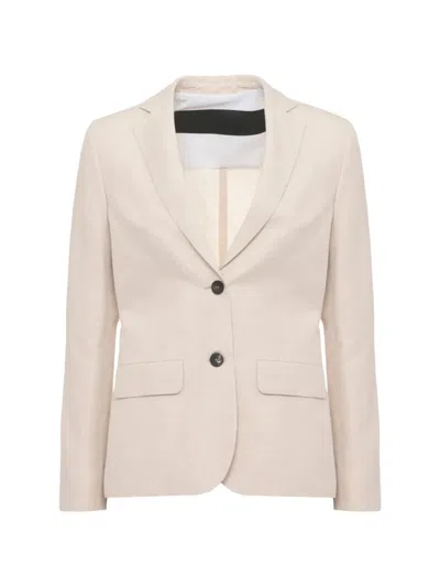 Rrd Notched-lapel Breasted Jacket In Neutral