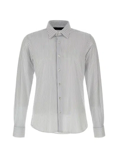 Rrd Oxford Jacquard Sripe Shirt In Gray