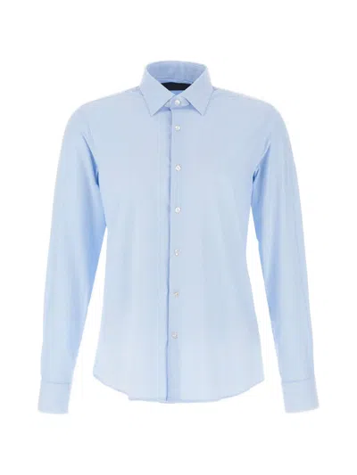 Rrd Oxford Jacquard Stripe Shirt In Blue