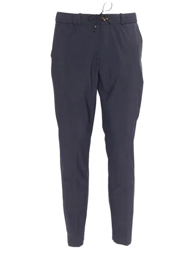 Rrd Tapered Grey Chino Pants With Elastic Waistband In Blue