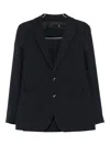Rrd Fitted Black Jacket With Classic Lapel In Blue