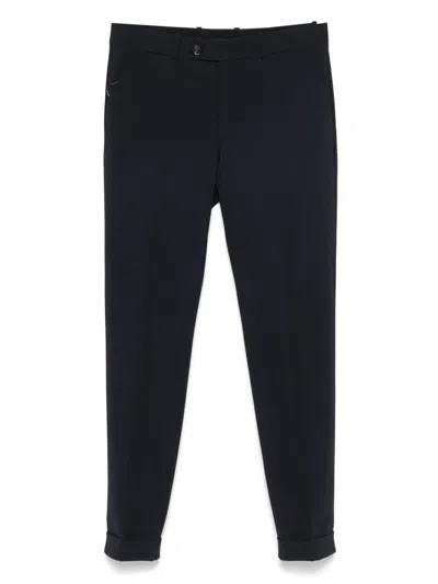 Rrd Pinstripe Cuffed Trousers In Blue