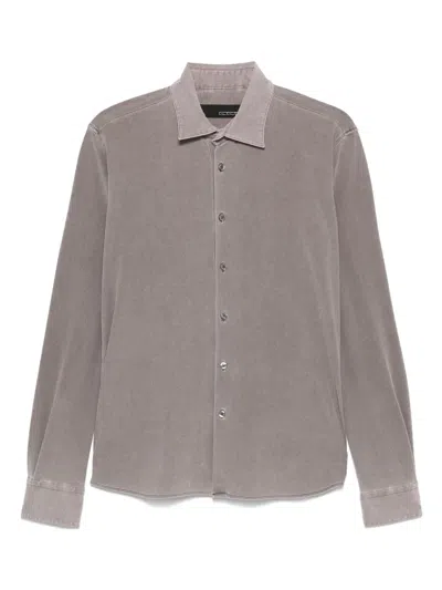 Rrd Piqué-weave Shirt In Grey
