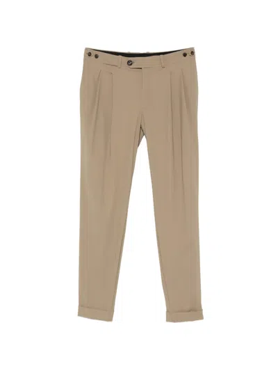 Rrd Pleated Turn-up Trousers In Neutral
