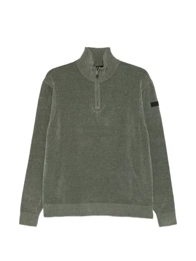 Rrd Quarter-zip Chenille-effect Sweater In Green