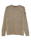 Rrd Relaxed-fit Knitted Sweater With Ribbed Panels In Brown