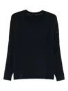 Rrd Ribbed Knit Sweater With Classic Crew Neckline In Blue