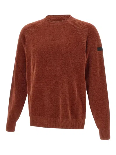 Rrd Ribbed-detail Crew-neck Sweater In Brown