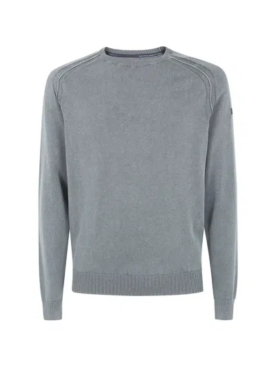 Rrd Ribbed-knit Crew-neck Sweater In Gray
