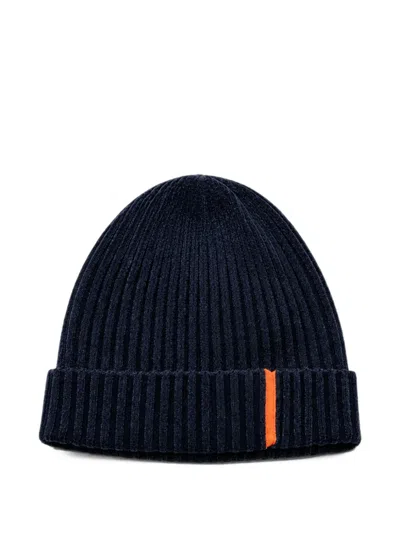 Rrd Ribbed-knit Beanie Hat In Blue