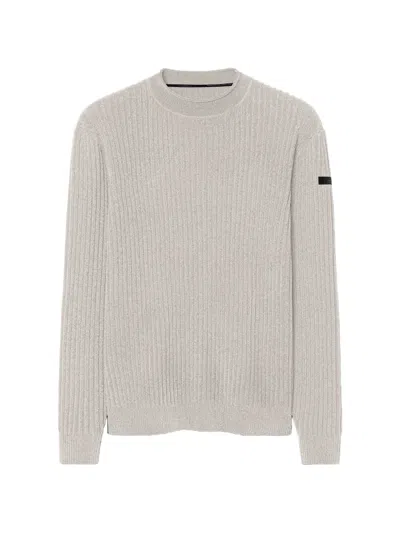 Rrd Ribbed-knit Crew-neck Sweater In Gray