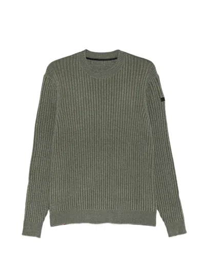 Rrd Ribbed-knit Crew-neck Sweater In Gray