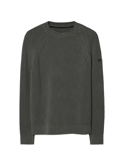 Rrd Ribbed-knit Raglan-sleeve Sweater In Black