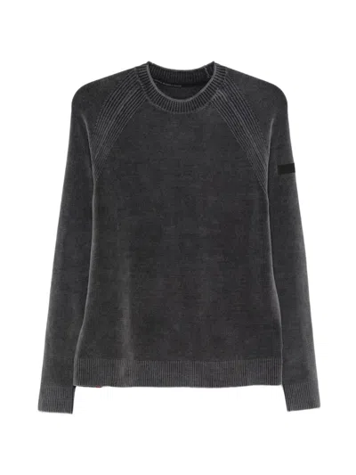Rrd Ribbed-knit Raglan-sleeve Sweater In Blue