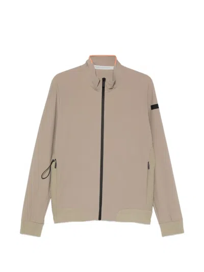 Rrd Ribbed-panel Zip-up Jacket In Neutral
