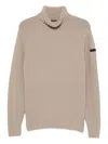 Rrd Rich Brown Knit Sweater With Ribbed Details In Brown