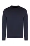 Shop Rrd - Roberto Ricci Design Booster Round Knit Sweatshirt In Blue/black