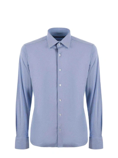 Rrd - Roberto Ricci Design Camicia Rrd In Jersey Elasticizzato Disponibile Store Scafati In Bianco/blu