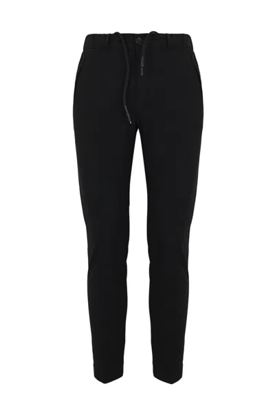 Rrd - Roberto Ricci Design Chino Jo Trousers In Technical Fabric With Drawstring  In Nero