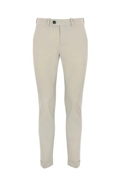 Rrd - Roberto Ricci Design Chino Trousers In Technical Fabric In White Sand