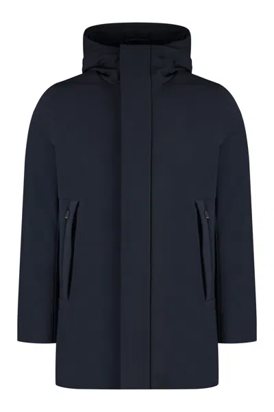 Rrd - Roberto Ricci Design Eskimo Technical Fabric Parka In Blue