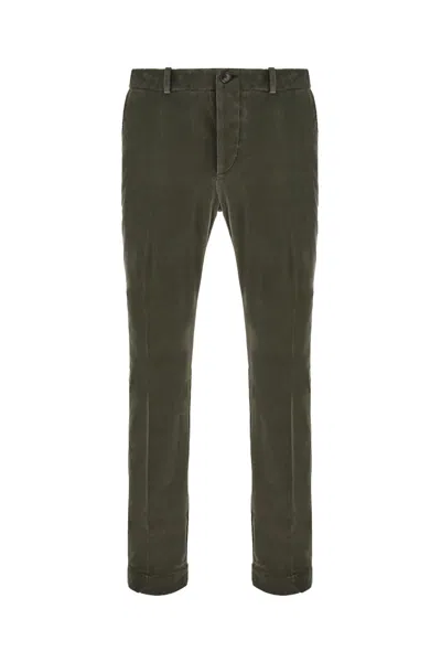 Rrd - Roberto Ricci Design Khaki Green Corduroy Chino Pants In Verde Salvia